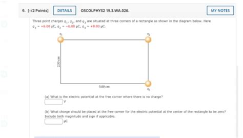 Solved Three Point Charges Q1 Q2 And Q3 Are Situated At