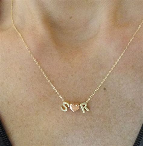 Initial Heart Necklace | Initial heart necklace, Gold jewelry fashion ...