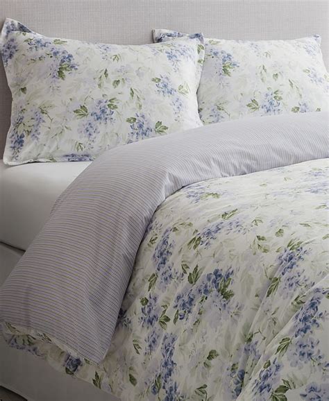 Laura Ashley Wisteria Faux Velour 3 Piece Duvet Cover Set King