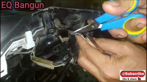 Cara Pasang Lampu Led Pada Motor Beat Injeksi Starter Kasar Youtube