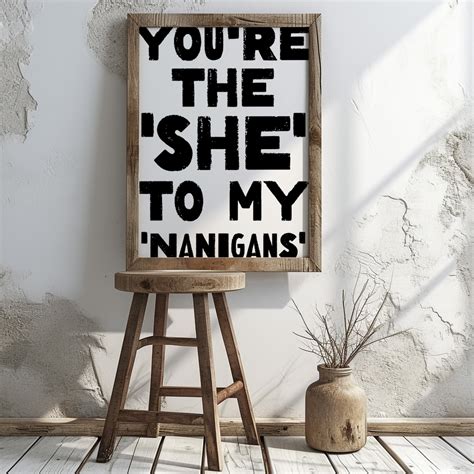 Funny Friendship Quote, Black & White Typography Decor, Pun Art ...