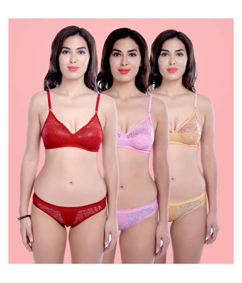 Buy Fashion Comfortz Cotton Bra And Panty Set Online At Best Prices In