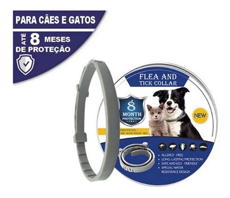 Coleira Anti Pulga Carrapatos Leishmaniose Gato E Cachorro