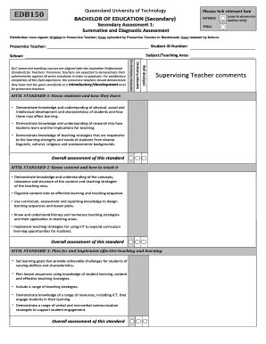 Fillable Online EDB150 Report PDF 2MB QUT Education Field