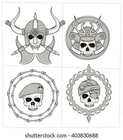 Vintage Monochrome Welder Skull Builder New Stock Vector Royalty Free