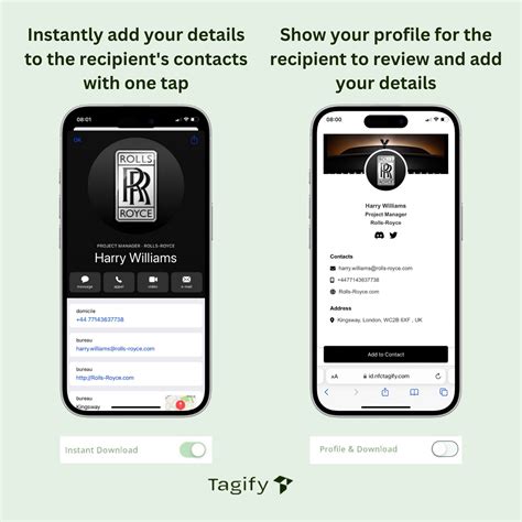 Instant Contact Sharing – NFC Tagify
