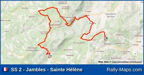 SS 2 Jambles Sainte Hélène stage map Finale de la Coupe de France