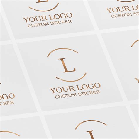 Square Custom Logo Stickers, Custom Logo Label, Envelope Seal, Artwork ...