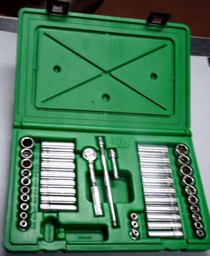 Vintage Used S K Tools Set Pc Set W Case Drive Sae