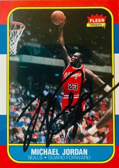 86-87 Fleer Michael Jordan Rookie Card Autographed - Michael Jordan Cards