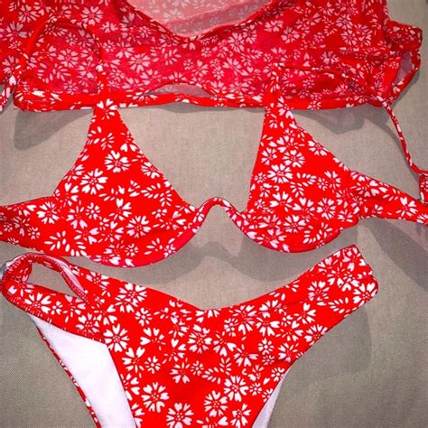 Swim Triple Floral Bikini Set Poshmark