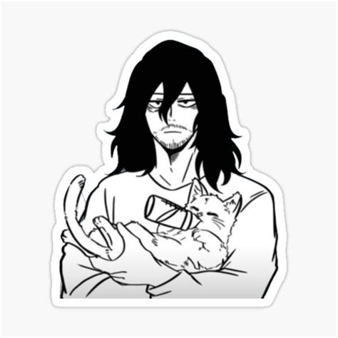 Aizawa Eraserhead Fur Dad Sticker For Sale By Deng Redbubble