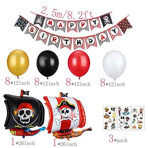 Buy Specool Pirate Birthday Party Decorations With Pirate Temporary