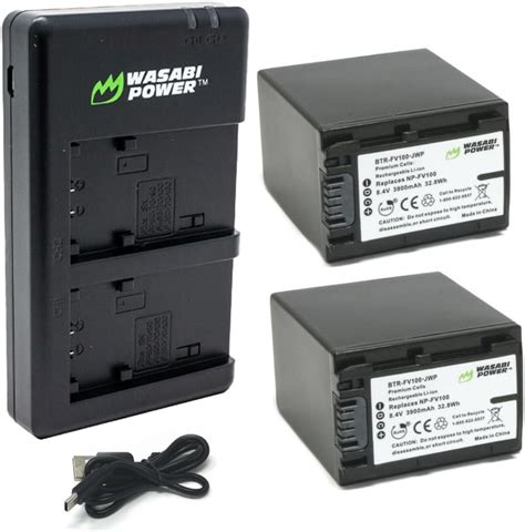 Amazon Wasabi Power Battery 2 Pack And USB Dual Charger