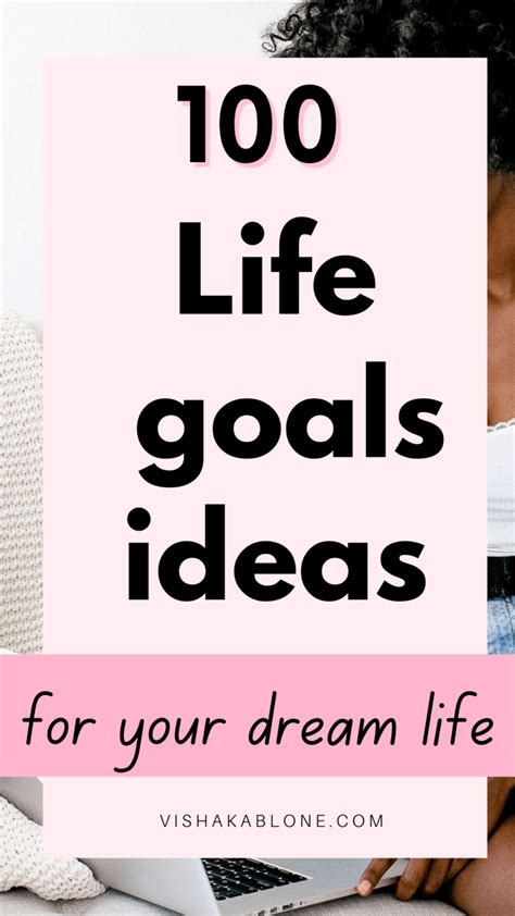 100 Life Goals ideas for creating your dream life - Vishaka Blone