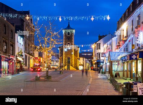 Keswick At Dusk With Christmas Lights Lake District National Park