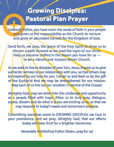 Catholic Diocese Of Peoria Growing Disciples Prayer Card Pg 2