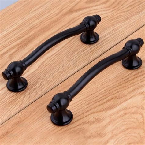 192mm American Black Solid Kitchen Cabinet Wardrobe Door Handles 128mm 96mm Moden Simple Black