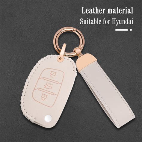 Funda De Cuero Para Llave De Coche Carcasa Protectora Para Hyundai