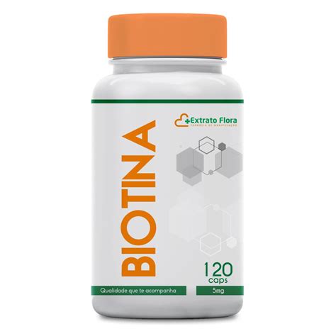 Biotina 5mg 120 Cápsulas Vitamina B7 no Shoptime