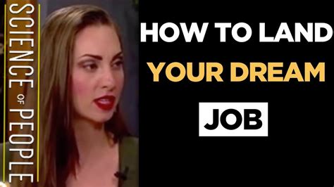 How To Land Your Dream Job Youtube