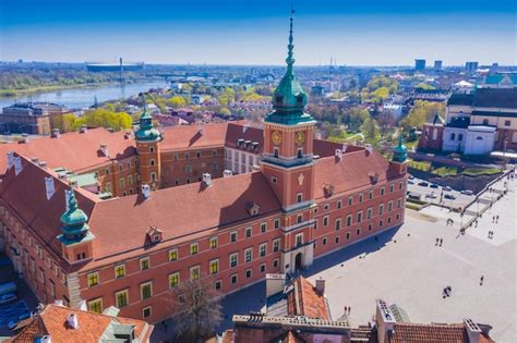 Premium Photo Aerial View Of Castle Square In Warsaw Poland