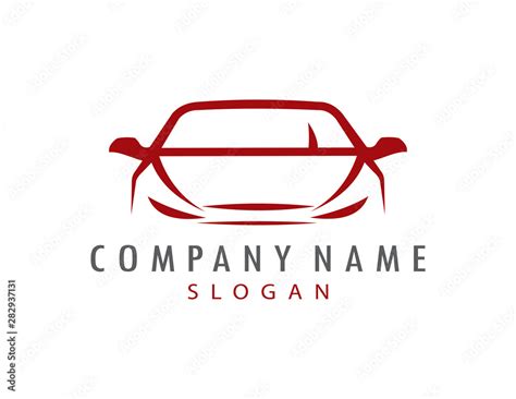 Red car logo design Stock Vector | Adobe Stock