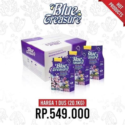 Jual Blue Treasure SPS Sea Salt 20 1kg 1dus Garam ASW Marine Reef Laut