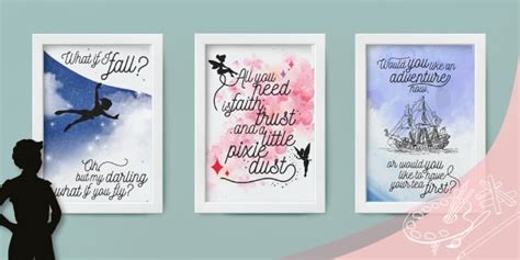 Peter Pan Quotes Inspirational Posters Pack Twinkl