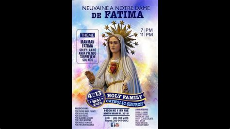 Neuvaine à Notre Dame de Fatima Tèm Manman Fatima Soley la cho anba