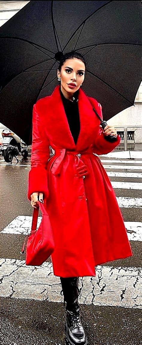 Pin by Julia on Зонт дождь in 2022 Fashion Red leather jacket