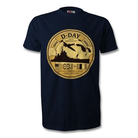 D Day 80th Anniversary Commemorative T Shirt 2024 Empire Poppy Store