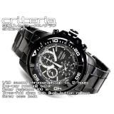 Seiko Quartz SNDB49P1 Chronograph Black IP Bracelet Jam Pria SNDB49