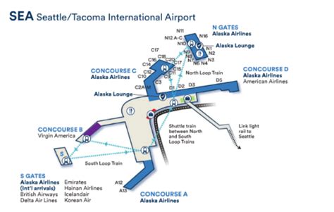 Alaska Airlines Seattle Airport Map