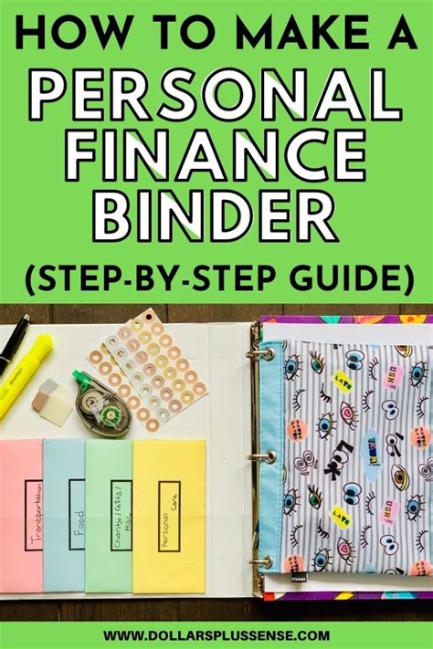 How To Make A Financial Binder Supplies List Dollars Plus Sense