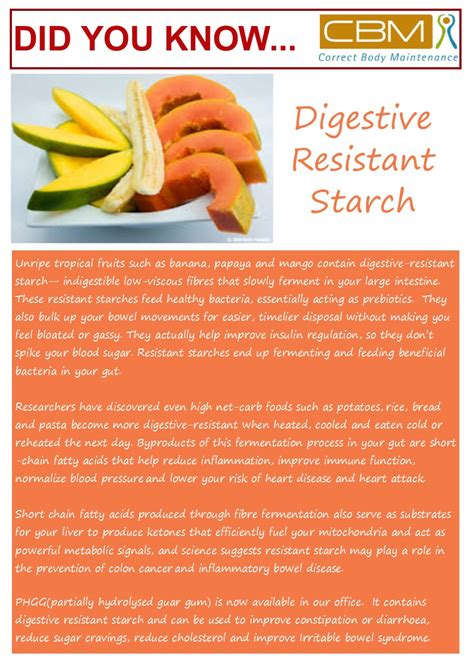 Digestive Resistant Starch | Correct Body Maintenance