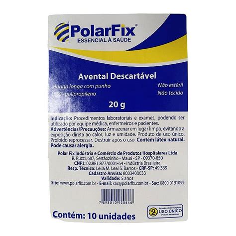 Avental Descartável Não Estéril 10 Unidades PolarFix Kajavet