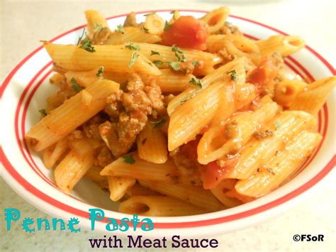 Fantastical Sharing of Recipes: Penne Pasta with Meat Sauce