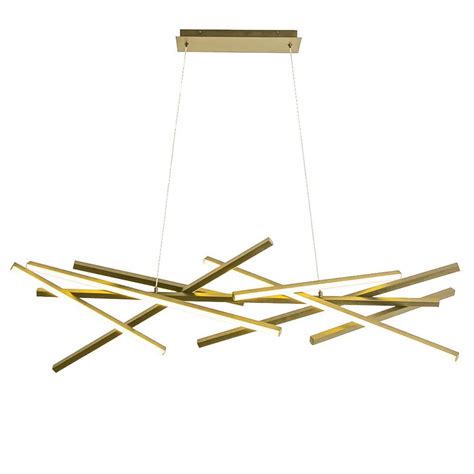 Dainolite Carly 1 Light Dimmable Integrated LED Aged Brass Cluster