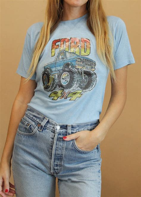 Vintage 1970 S Rare Ford 4x4 Truck Glitter Tee Electric West