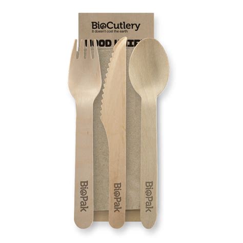 Biopak Wood Cutlery Sets Enviromart Enviromart