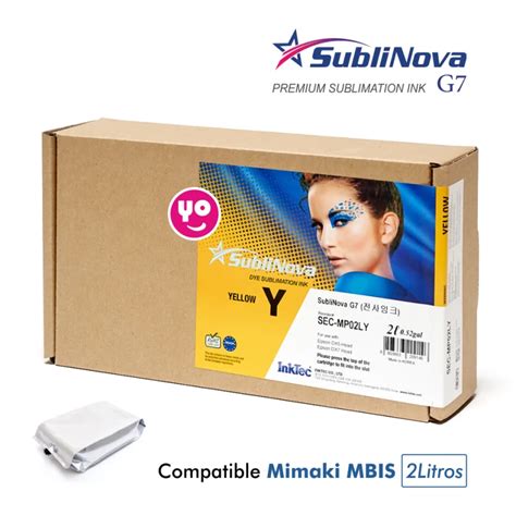 Tinta sublimación Amarilla para Mimaki Sublinova G7 bolsa 2 litros MBIS