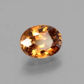 Carat Orange Zircon Gemstone Oval Loose Zircon From Cambodia