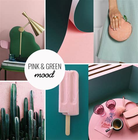 Pink And Green Mood Board Mellemimijolie