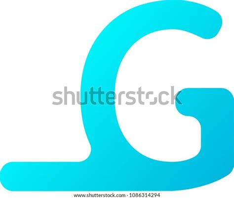 Futuristic Light Blue Letter G Logo Stock Vector Royalty Free