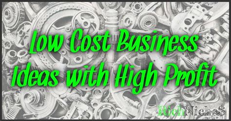 Low Cost Business Ideas With High Profit Quick Guide For Budding