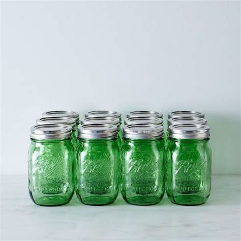 Green Ball American Heritage Collection Pint Mason Jars Set Of 12