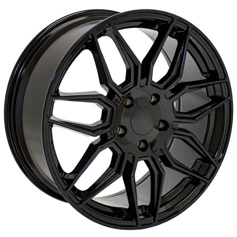 19-inch Black Rims fit Chevrolet C8 Corvette - CV03 19x8.5 Replica Wheels