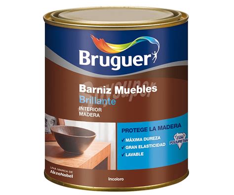 Bruguer Barniz Para Muebles Incoloro Acabado Brillante Litros