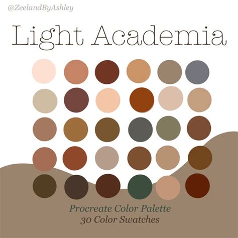 Free Dark Academia Color Palette Hex Codes Glory Of The Snow Atelier